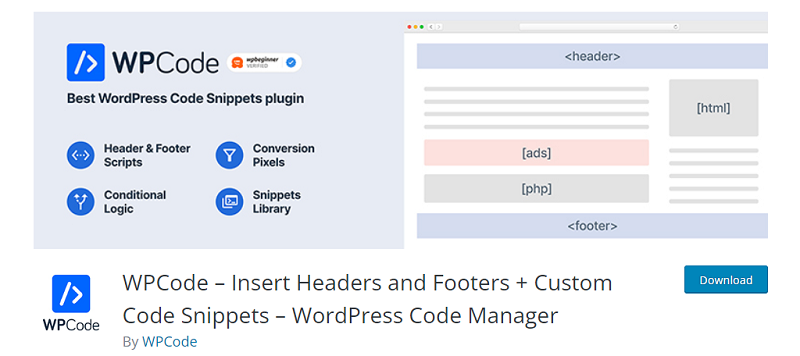 WPCode یک راه عالی برای اضافه کردن کد به فوتر وردپرس شما است