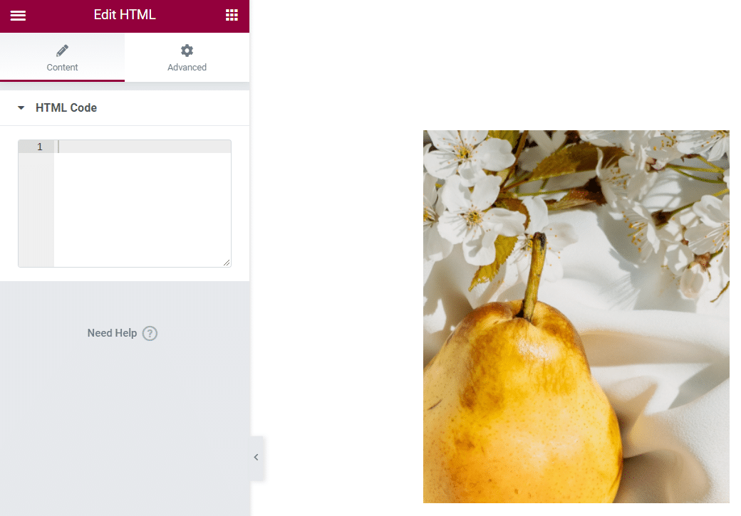 از ویجت HTML در المنتور(Elementor) استفاده کنید