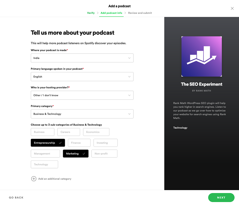 جزئیات را در Spotify مرور کنید