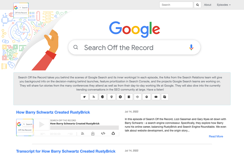 جستجوی Google خارج از ضبط پادکست